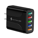 Maxbell Maxbell Wall Charger Adapter Quick Charge USB Multiport Charger for Smartphones Black