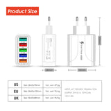 Maxbell Maxbell Wall Charger Adapter Quick Charge USB Multiport Charger for Smartphones Black