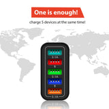 Maxbell Maxbell Wall Charger Adapter Quick Charge USB Multiport Charger for Smartphones Black