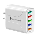 Maxbell Maxbell Wall Charger Adapter Quick Charge USB Multiport Charger for Smartphones White