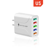 Maxbell Maxbell Wall Charger Adapter Quick Charge USB Multiport Charger for Smartphones White