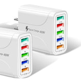 Maxbell Maxbell Wall Charger Adapter Quick Charge USB Multiport Charger for Smartphones White