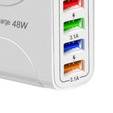 Maxbell Maxbell Wall Charger Adapter Quick Charge USB Multiport Charger for Smartphones White