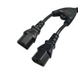 Maxbell C20 to 2x C13 Y Splitter Cable Power Extension Cord 30cm Male to Female