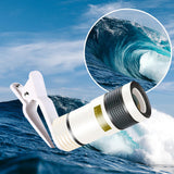 Maxbell Maxbell 8x Phone Camera Lens Universal for Most Phone or Tablet Camping Concerts White