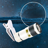 Maxbell Maxbell 8x Phone Camera Lens Universal for Most Phone or Tablet Camping Concerts White