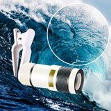 Maxbell Maxbell 8x Phone Camera Lens Universal for Most Phone or Tablet Camping Concerts White