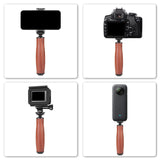 Maxbell Maxbell Camera Handle Grip Support Mount for Action Camera Digital Video Camera Wooden Handle