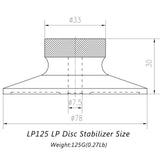Maxbell Maxbell Record Weight Disc Stabilizer High Precision for player Turntables Chassis Argent