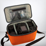 Maxbell Portable Camera Bag Waterproof Breathable for Photography Outdoor Travel Orange Horizontal