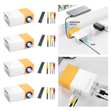 Maxbell Mini Portable Projector Multimedia Projector for Phone Outdoor Home Theater