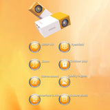 Maxbell Mini Portable Projector Multimedia Projector for Phone Outdoor Home Theater