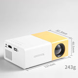 Maxbell Mini Projector Gifts 3000H Service Life EU Adapter for Travel Entertainment