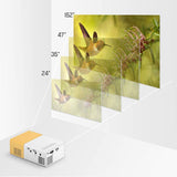 Maxbell 1080P Mini Projector Gifts Big Screen Modern for Smartphone Travel Outdoor