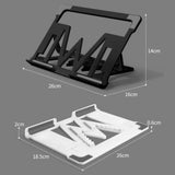 Maxbell Maxbell Portable Adjustable Laptop Stand Aluminum Foldable Accessories Universal Black
