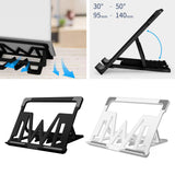 Maxbell Maxbell Portable Adjustable Laptop Stand Aluminum Foldable Accessories Universal Black