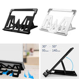 Maxbell Maxbell Portable Adjustable Laptop Stand Aluminum Foldable Accessories Universal Black
