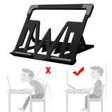 Maxbell Maxbell Portable Adjustable Laptop Stand Aluminum Foldable Accessories Universal Black