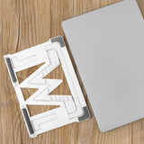 Maxbell Maxbell Portable Adjustable Laptop Stand Aluminum Foldable Accessories Universal White