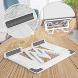 Maxbell Maxbell Portable Adjustable Laptop Stand Aluminum Foldable Accessories Universal White
