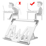 Maxbell Maxbell Portable Adjustable Laptop Stand Aluminum Foldable Accessories Universal White