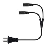 Maxbell Maxbell Power Cable Adapter 2 Flat Pins to IEC320-C7 71inch Replacement Accessory