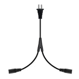 Maxbell Maxbell Power Cable Adapter 2 Flat Pins to IEC320-C7 71inch Replacement Accessory