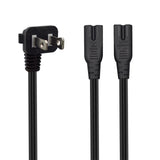 Maxbell Maxbell American Standard 2 Prong AC Extension Power Cord Y Splitter Male to Female