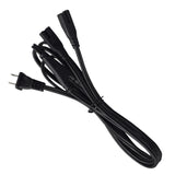 Maxbell Maxbell US Straight 2 Prong Power Extension Cable Replacement 1.8Meter PVC Black
