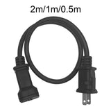 Maxbell Maxbell 1-15P Male to 1-15R Female Power Cable Black Power Adapter Cord 2 Prong 2M