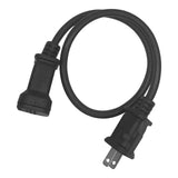 Maxbell Maxbell 1-15P Male to 1-15R Female Power Cable Black Power Adapter Cord 2 Prong 2M