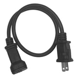 Maxbell Maxbell 1-15P Male to 1-15R Female Power Cable Black Power Adapter Cord 2 Prong 2M