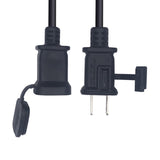 Maxbell Maxbell 1-15P Male to 1-15R Female Power Cable Black Power Adapter Cord 2 Prong 2M