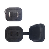 Maxbell Maxbell 1-15P Male to 1-15R Female Power Cable Black Power Adapter Cord 2 Prong 2M