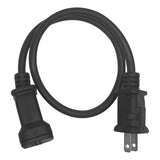 Maxbell Maxbell 1-15P Male to 1-15R Female Power Cable Black Power Adapter Cord 2 Prong 1M