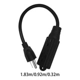 Maxbell Maxbell US Power Extension Cord Cable 5-15P to 5-15R Universal Multifunctional 1.83m