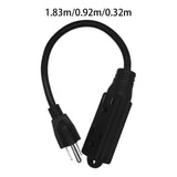Maxbell Maxbell US Power Extension Cord Cable 5-15P to 5-15R Universal Multifunctional 1.83m