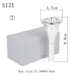 Maxbell Tuba Mouthpiece Good Air Tightness Music Parts for Professional Players Argent