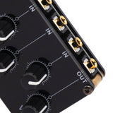 Maxbell Stereo 4 Channel Line Mixer Karaoke Sound Mixer Volume Adjustment for Party