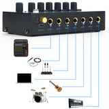 Maxbell Low Noise Audio Mixer Stereo Mono Adjustment Compact for PC Bars Meeting