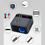 Maxbell car Inverter Car Converter Energy Saving Efficient Conversion Black