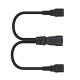 Maxbell Power Cord 3*0.75mm 2 Black Splitter Universal Adapter for Computer Outdoor