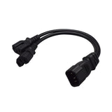 Maxbell Power Cord 3*0.75mm 2 Black Splitter Universal Adapter for Computer Outdoor