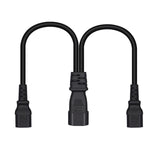 Maxbell Power Cord 3*0.75mm 2 Black Splitter Universal Adapter for Computer Outdoor