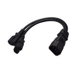 Maxbell Power Cord 3*0.75mm 2 Black Splitter Universal Adapter for Computer Outdoor