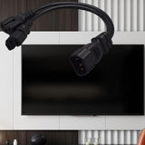 Maxbell Power Cord 3*0.75mm 2 Black Splitter Universal Adapter for Computer Outdoor