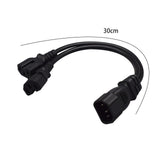 Maxbell Power Cord 3*0.75mm 2 Black Splitter Universal Adapter for Computer Outdoor