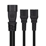 Maxbell Power Cord 3*0.75mm 2 Black Splitter Universal Adapter for Computer Outdoor