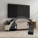 Maxbell C14 to C5 Power Cable 3 Pin to 3 Pin Stable Transmission Low Resistance