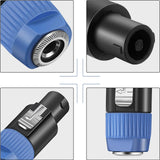 Maxbell Speaker Male to 1/4 inch TS Female Adapter High Fidelity for Loudspeaker